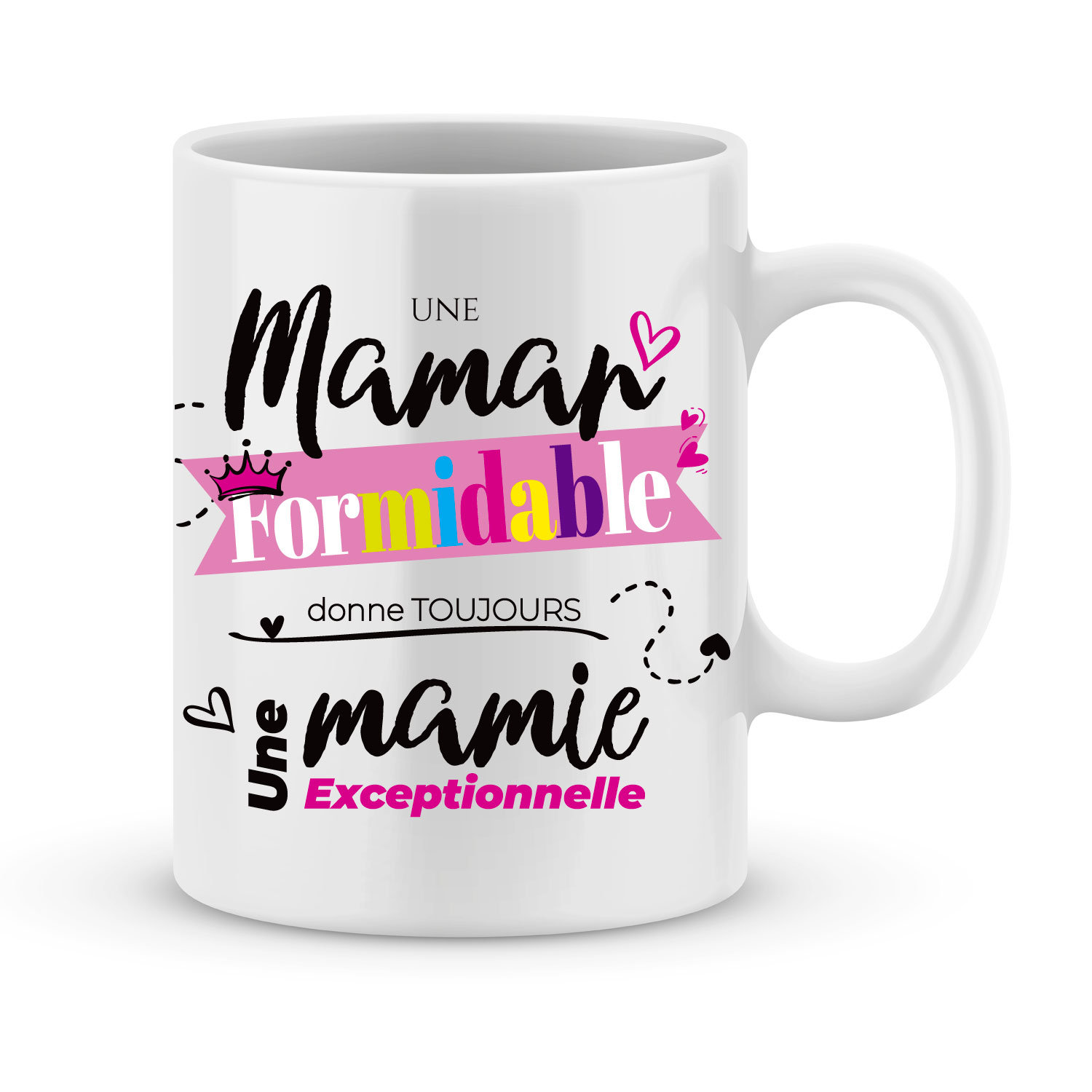 Cadeau Mamie - Mug à Personnaliser avec Prénom Pour Cadeau Fête Des Grands-Mères