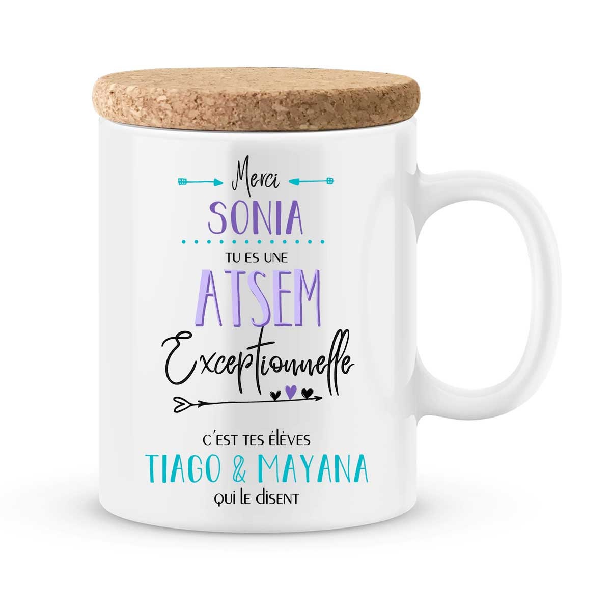 Mug Atsem à Personnaliser avec Le Prénom de Votre Enfant - Cadeau Pour Atsem