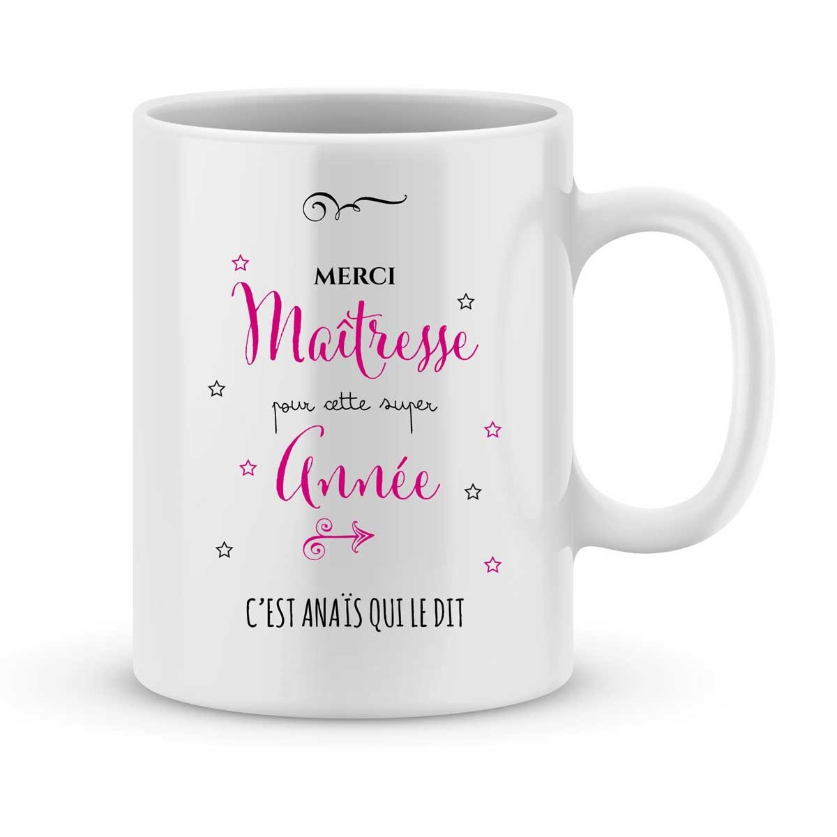 Mug Maîtresse à Personnaliser avec Le Prénom de Votre Enfant - Cadeau Pour Personnalisé Cadeau Fin d