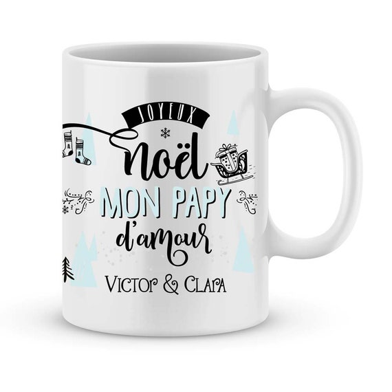 Cadeau noël pour maman. Mug joyeux noël maman personnalisé