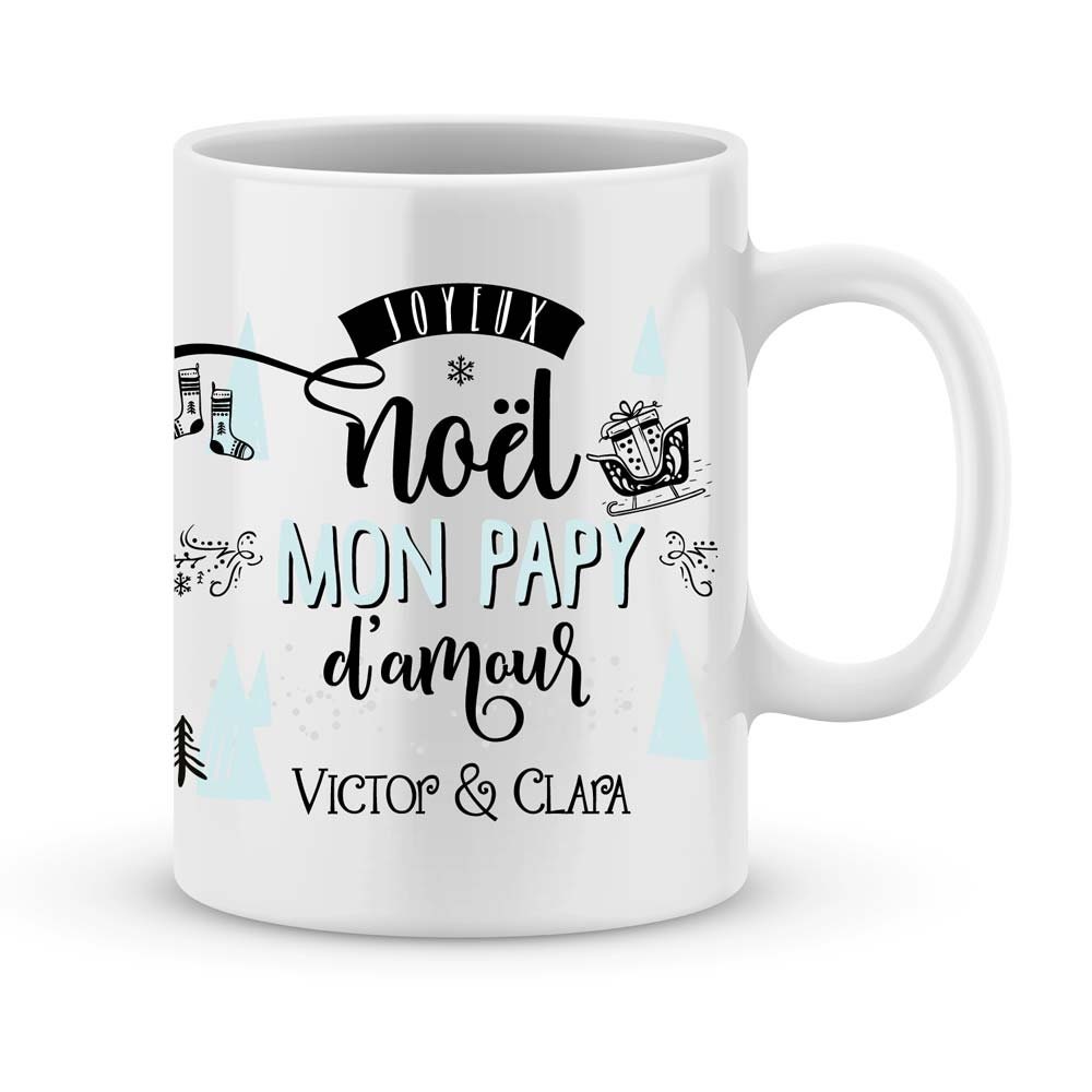 Mug Joyeux Noël Papy - Cadeau de Mug Bonne Année Idée Cadeau Papy