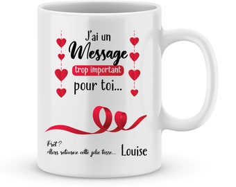 Mug personnalisé avec prénom pour la Saint Valentin - Cadeau Saint Valentin