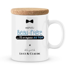 Cadeau beau-frère. Mug joyeux noël beau-frère préféré - Joli Mug