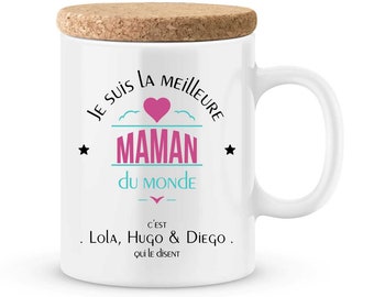 Cadeau fête des mères - Mug maman à personnaliser avec le prénom de votre enfant - idée cadeau fête des mères
