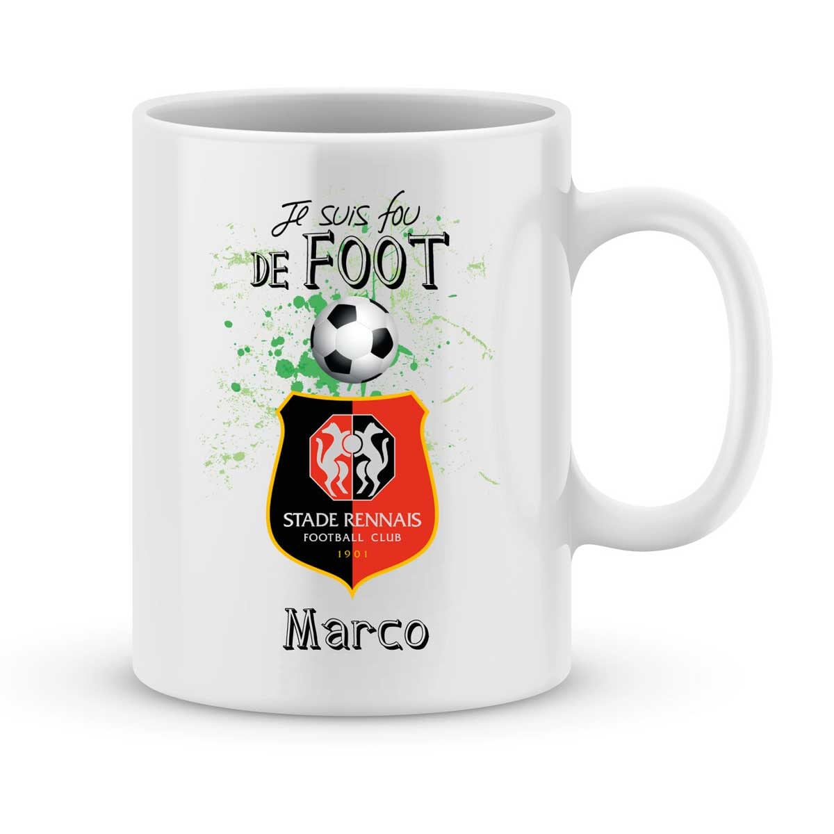 Mug Footballeur au visage personnalisé