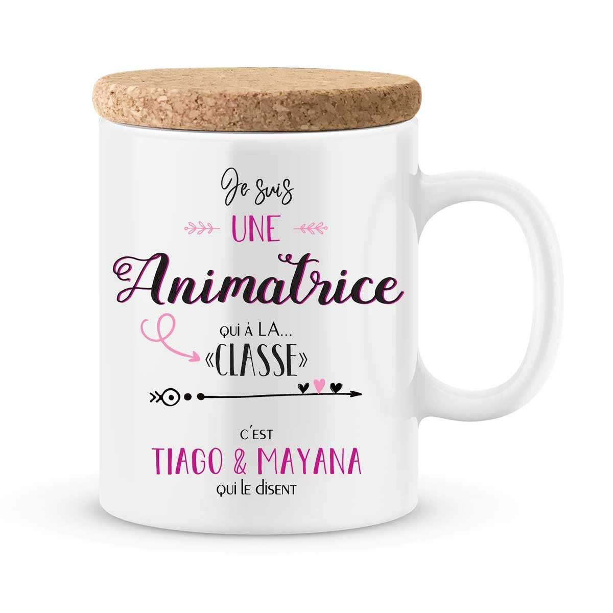 Mug Animatrice à Personnaliser avec Le Prénom de Votre Enfant - Cadeau Pour Périscolaire