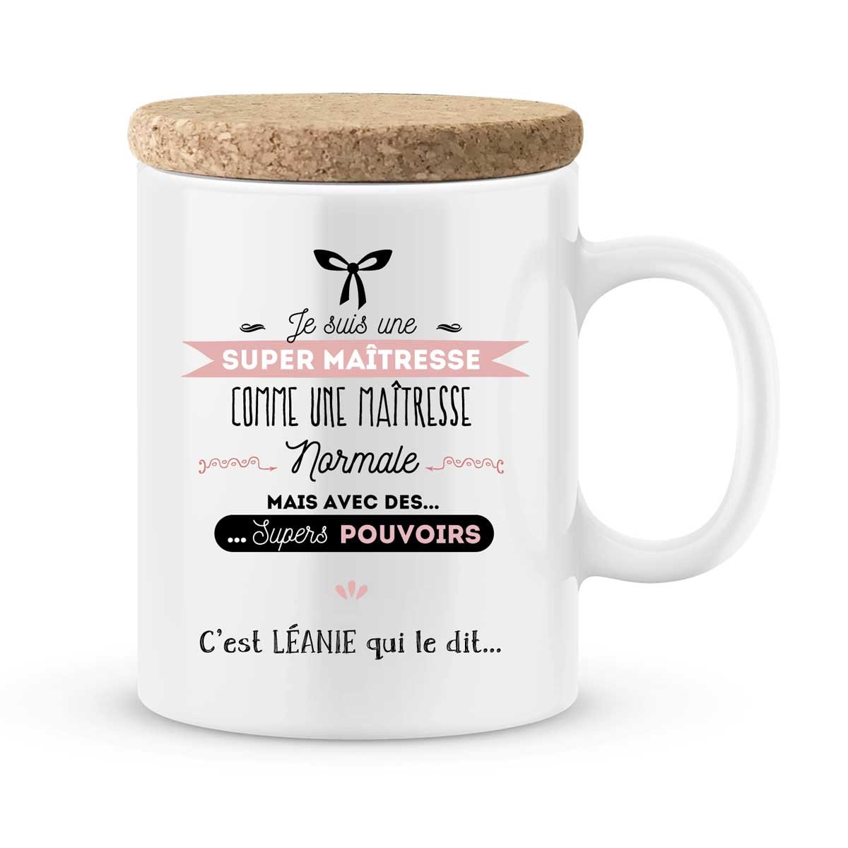 Mug Maîtresse à Personnaliser avec Le Prénom de Votre Enfant - Cadeau Personnalisé Cadeau Pour La Fi