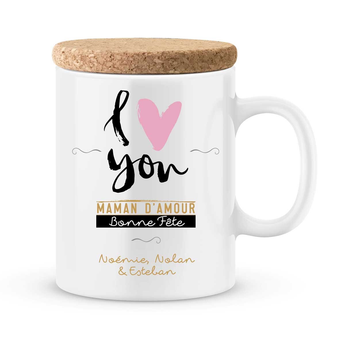 Cadeau Fête Des Mères - Mug Maman à Personnaliser avec Le Prénom de Votre Enfant Idée Cadeau Mères