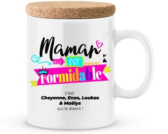 Cadeau fête des mères - Mug maman à personnaliser avec le prénom de votre enfant - idée cadeau fête des mères