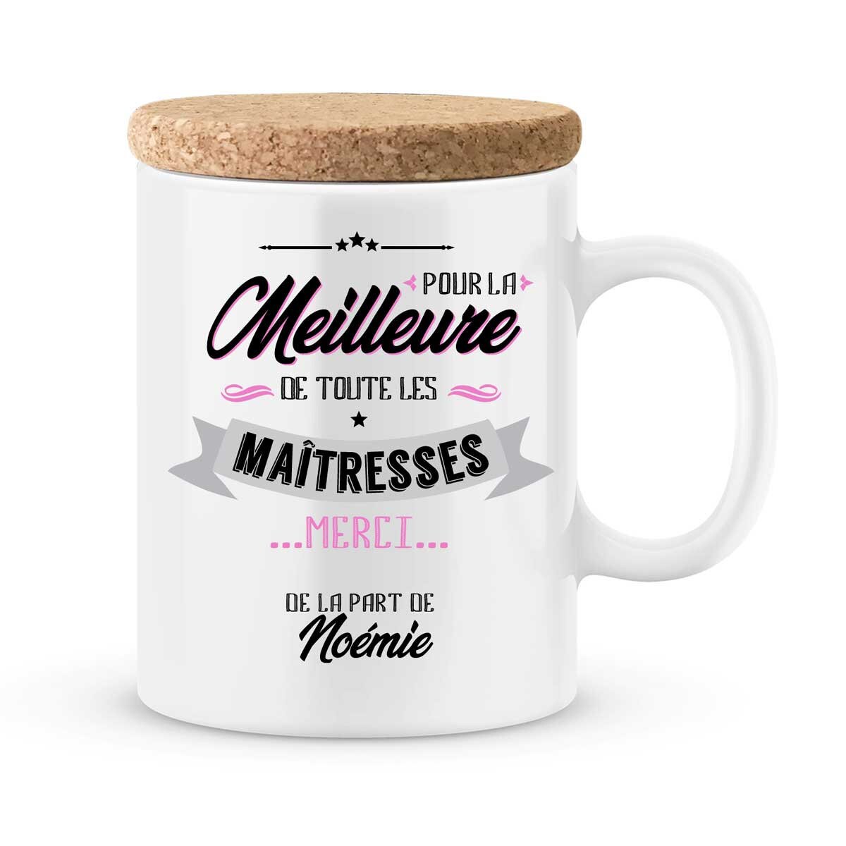 Mug Maîtresse à Personnaliser avec Le Prénom de Votre Enfant - Cadeau Personnalisé Cadeau Pour La Fi