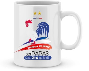 Regalo del Día del Padre - Taza para personalizar con su nombre de pila "PapaS Campeón Mundial" - Regalo del Día del Padre - Regalo de Cumpleaños