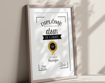 Wall decor for teacher, master, atsem, aesh, nanny, end of school year gift, school thanks, first name poster (DELIVERED WITHOUT FRAME)