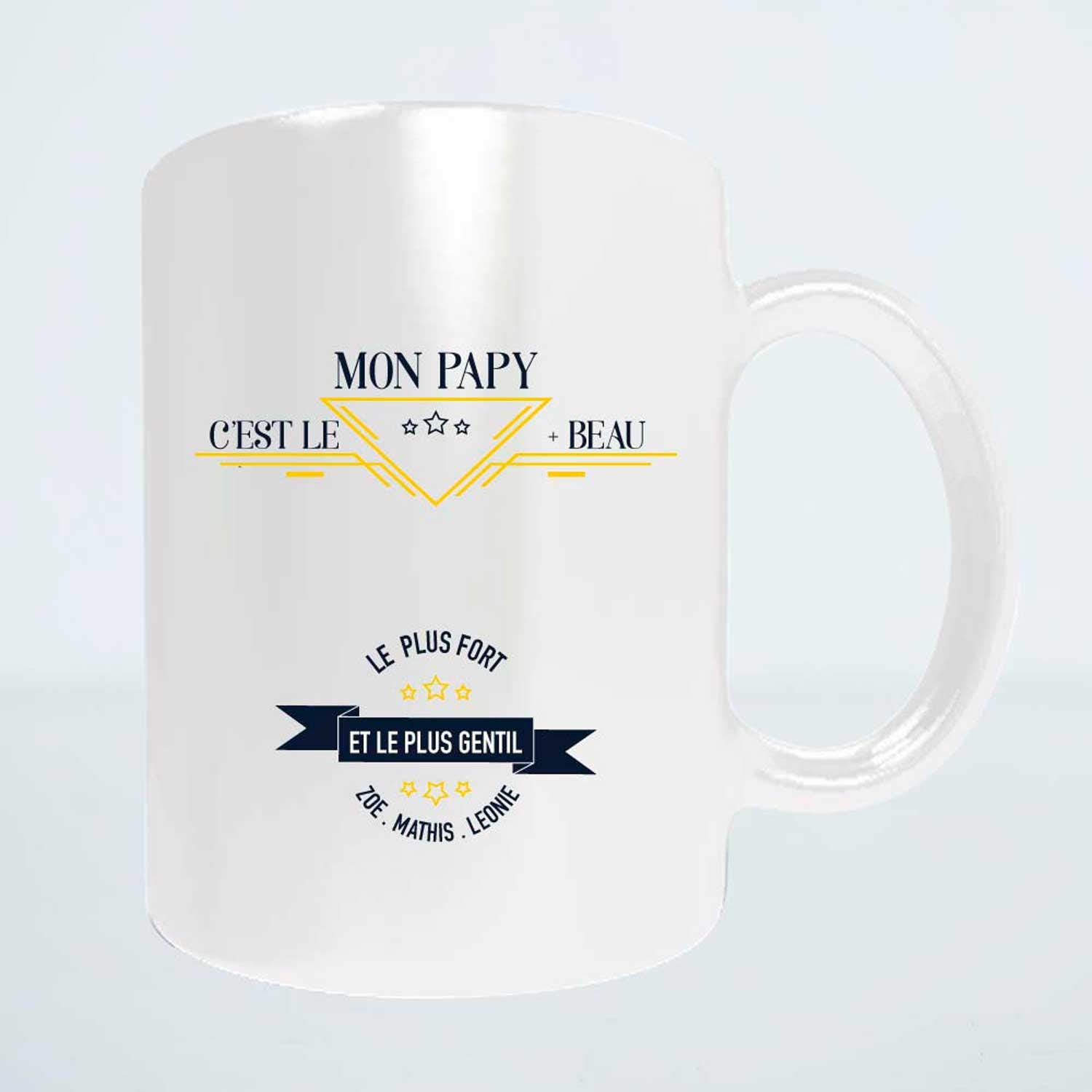 Cadeau de Noël Papy - Mug à Personnaliser Mon C'est Le Plus Beau Idée Cadeau Cadeau Fête Des Grands-