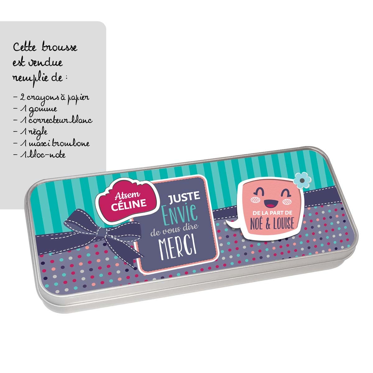 Cadeau Atsem - Trousse à Personnaliser avec Prénom Idée Cadeau Atsem