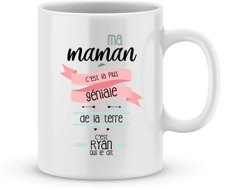 Cadeau fête des mères - Mug maman à personnaliser avec le prénom de votre enfant - idée cadeau fête des mères