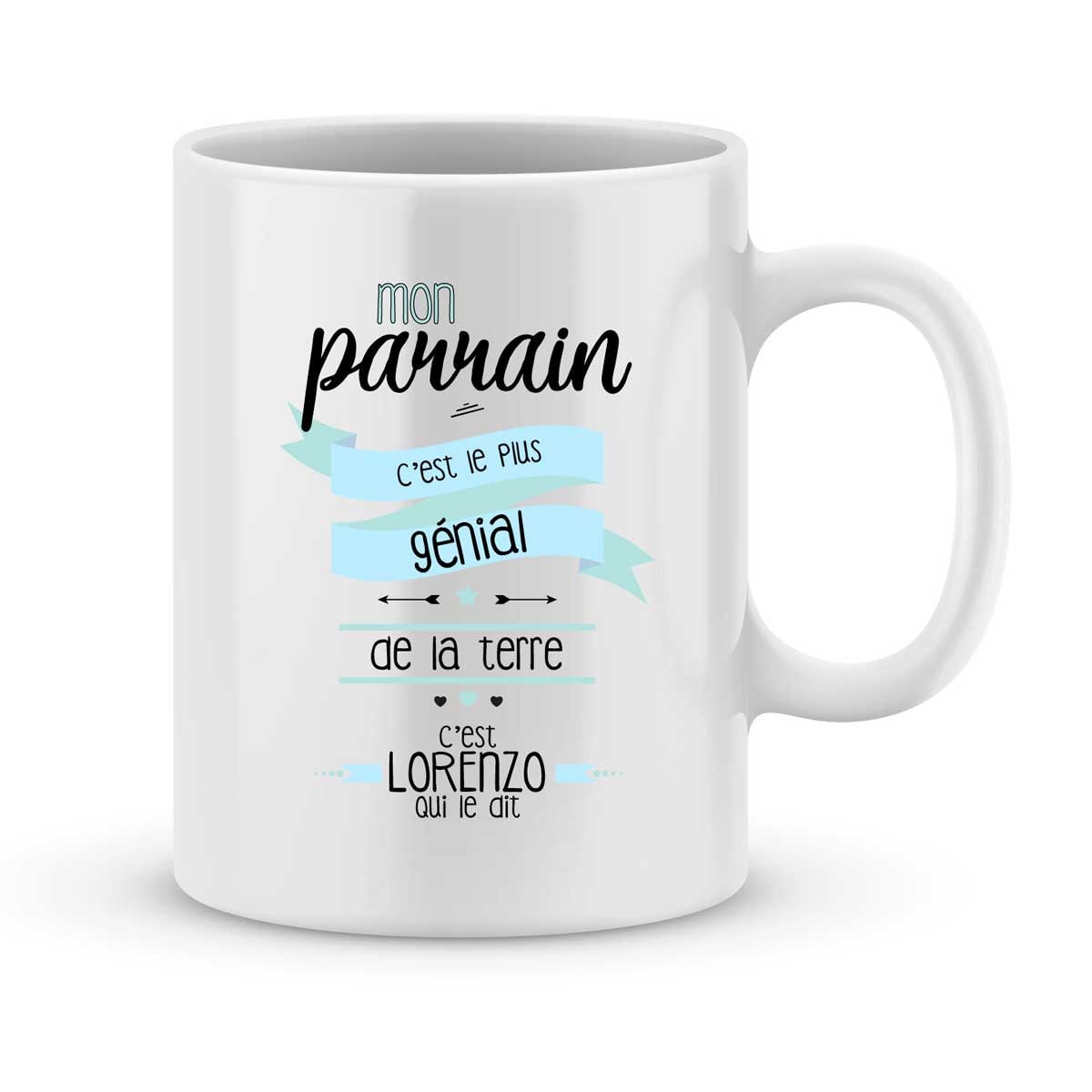 MUG Je suis un parrain qui déchire  bonbons rétro 70 - Cadeau