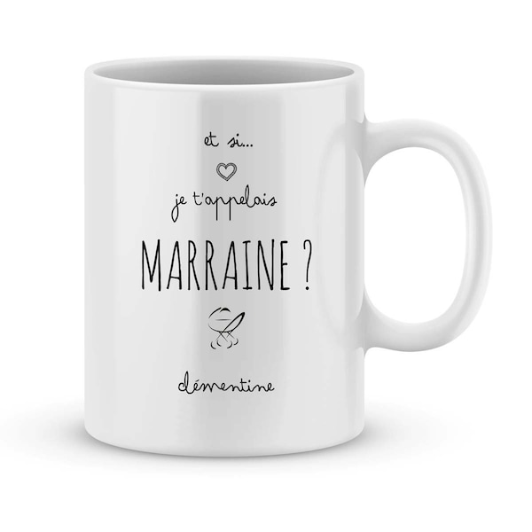 Duo Mug MARRAINE et PARRAIN à personnaliser avec votre prénom - Cadeau personnalisé liste de naissance - cadeau personnalisé baptême