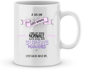 Cadeau fête des mères - Mug maman à personnaliser avec le prénom de votre enfant - idée cadeau fête des mères