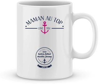 Cadeau fête des mères - Mug maman à personnaliser avec le prénom de votre enfant - idée cadeau fête des mères