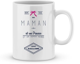 Cadeau fête des mères - Mug maman à personnaliser avec le prénom de votre enfant - idée cadeau fête des mères