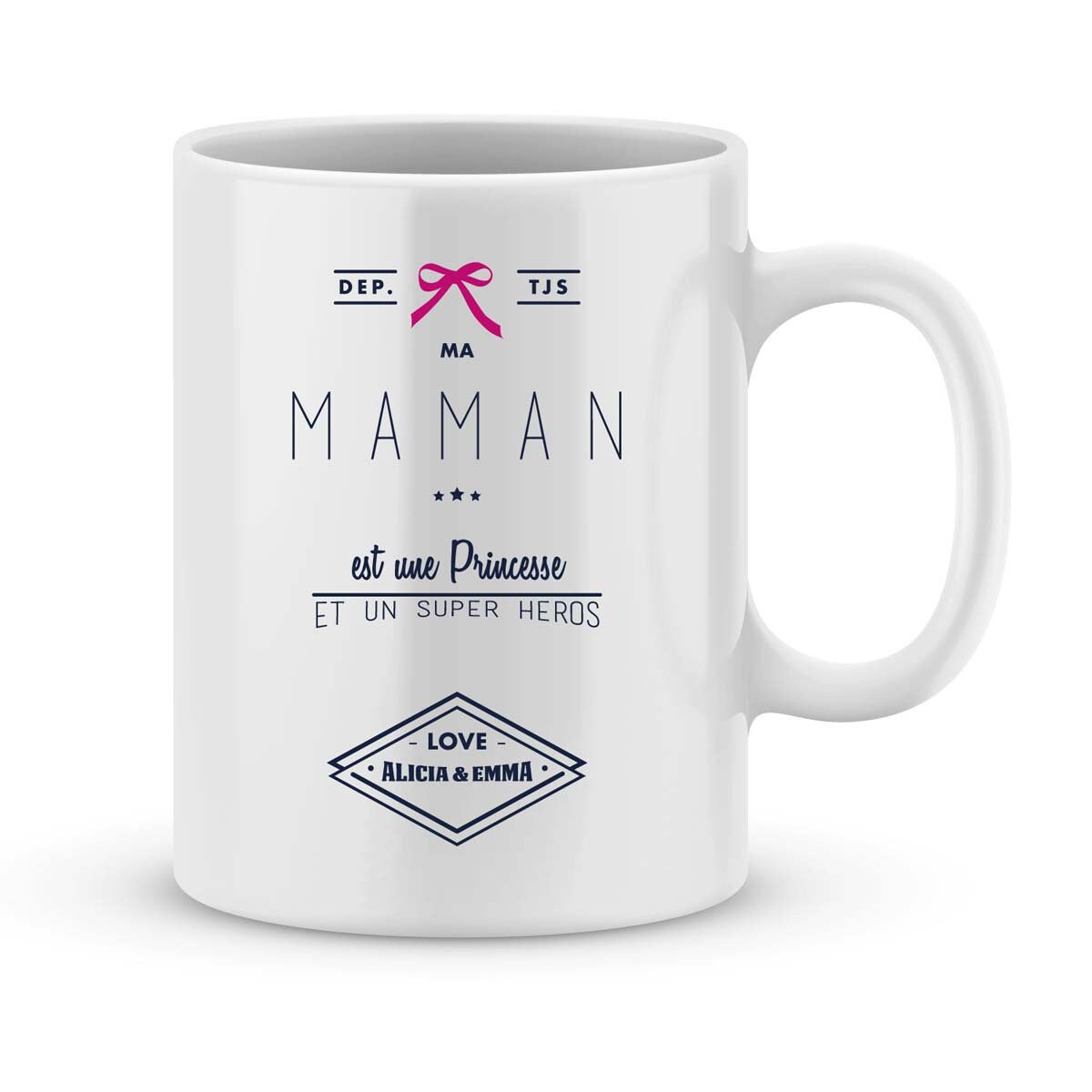 Cadeau Fête Des Mères - Mug Maman à Personnaliser avec Le Prénom de Votre Enfant Idée Cadeau Mères
