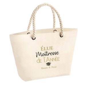 Cadeau Maîtresse - Sac maîtresse haute qualitée  à personnaliser avec prénom  - Cadeau maîtresse - Cadeau fin année scolaire