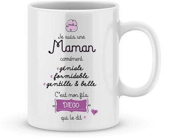 Cadeau fête des mères - Mug maman à personnaliser avec le prénom de votre enfant - idée cadeau fête des mères