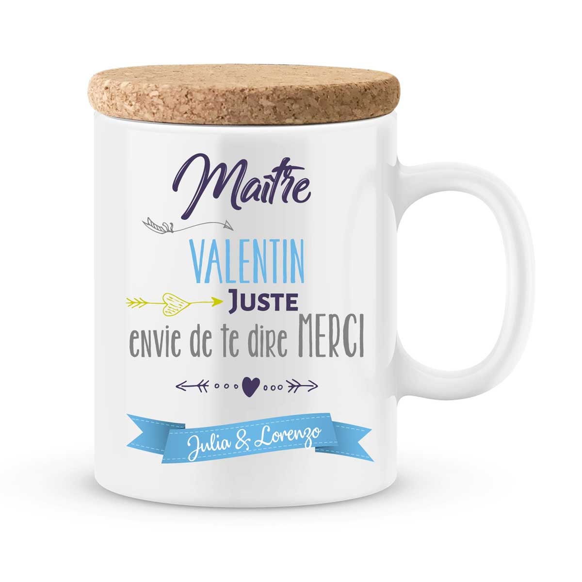 Mug Maître à Personnaliser avec Le Prénom de Votre Enfant - Cadeau Personnalisé Cadeau Pour La Fin d