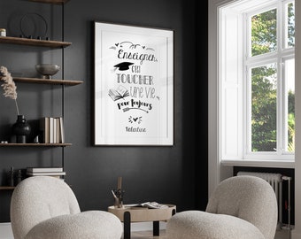Wall decoration for end of school year, school gift idea for mistress, master, atsem, aesh, nanny, thanks (DELIVERED WITHOUT FRAME)