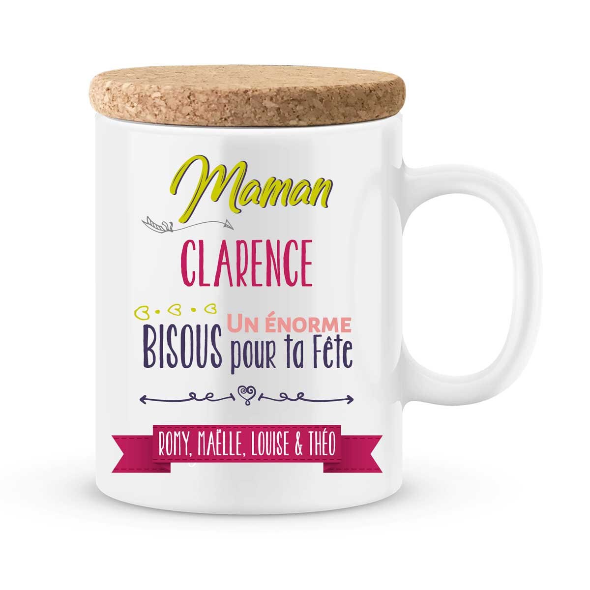 Cadeau Fête Des Mères - Mug Maman à Personnaliser avec Le Prénom de Votre Enfant Idée Cadeau Mères