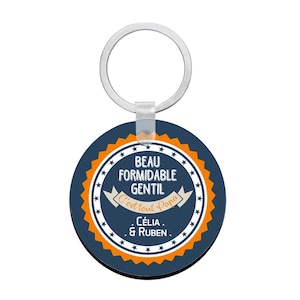 Porte clés à personnaliser avec prénom PAPA formidable  -  cadeau personnalisé pour papa - porte clé papa fête des pères