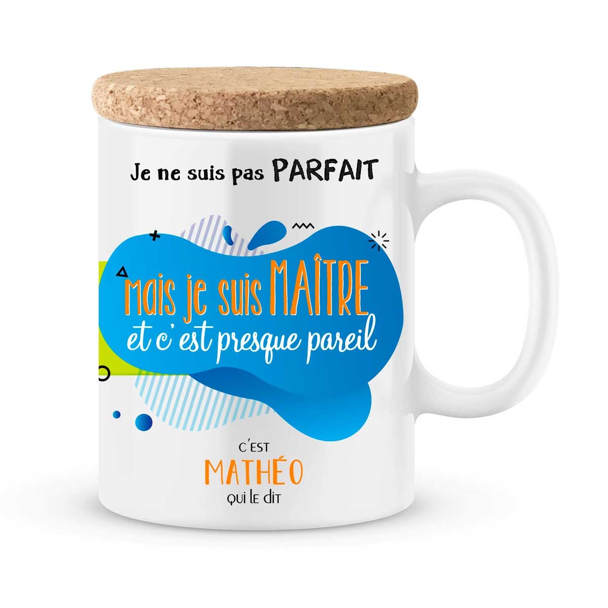 Mug Maître à Personnaliser avec Le Prénom de Votre Enfant - Cadeau Pour Personnalisé Cadeau Fin d'an