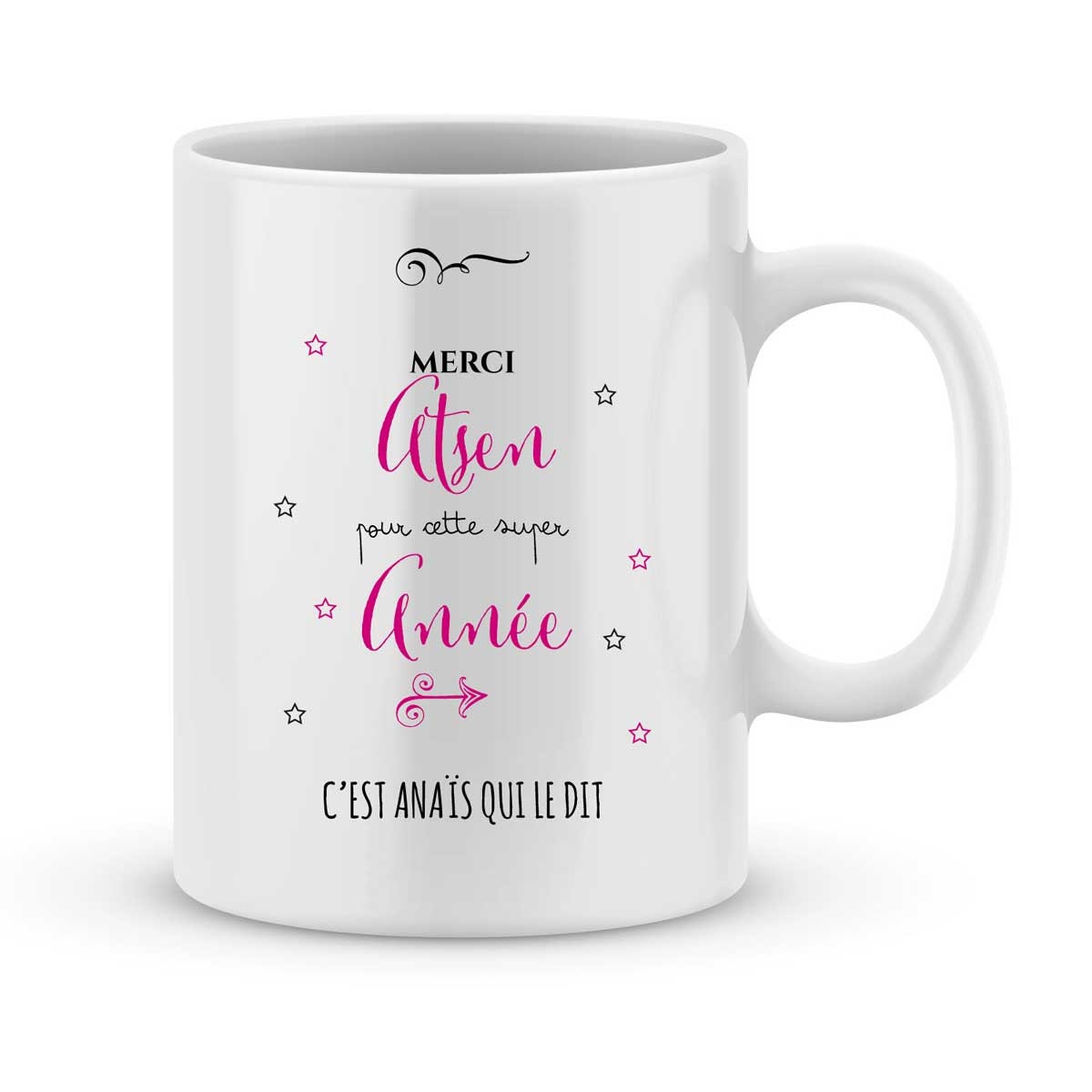 Mug Atsem à Personnaliser avec Le Prénom de Votre Enfant - Cadeau Pour Atsem Personnalisé Cadeau La 