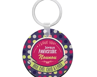 Regalo de cumpleaños de la niñera - puerta clave para personalizar con el nombre - idea de regalo para la niñera