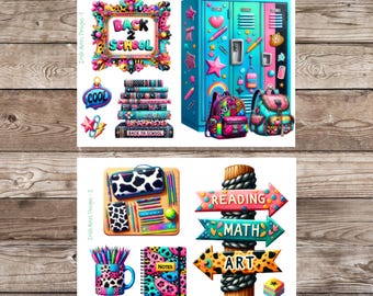 Back To School Deco Planner Stickers