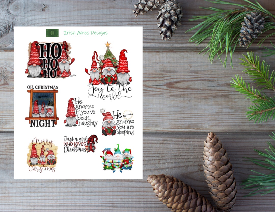 Holiday Christmas Gnomes Planner Stickers - Etsy