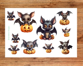 ハロウィンコウモリプランナーステッカー