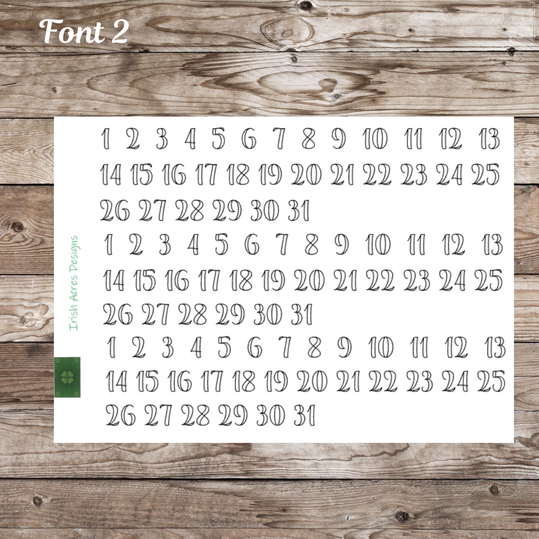 Journaling Number Number Dates Journaling Sticker Sheet - Etsy