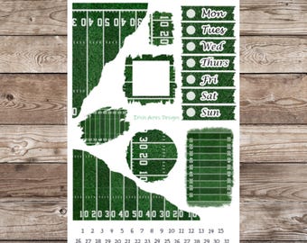 Football Field Journaling Planner Stickers