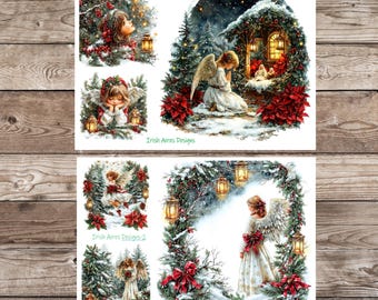 Christmas Angels Deco Journaling Planner Stickers