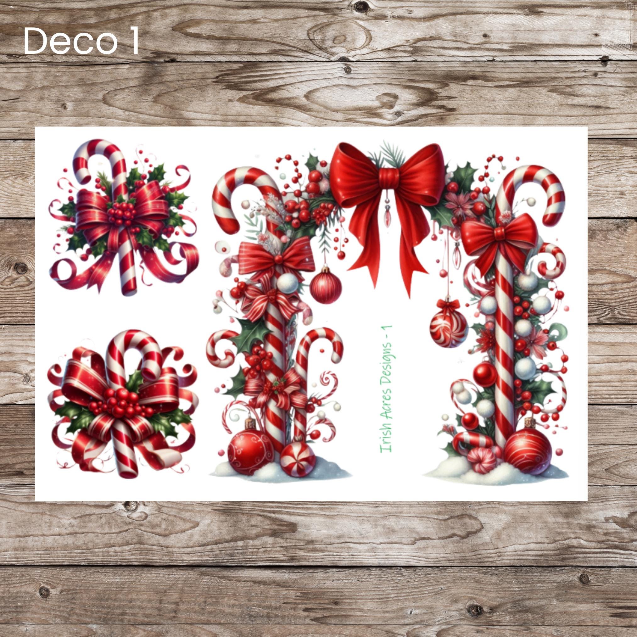 Candy Cane Lane Deco Journaling Planner Stickers - Etsy
