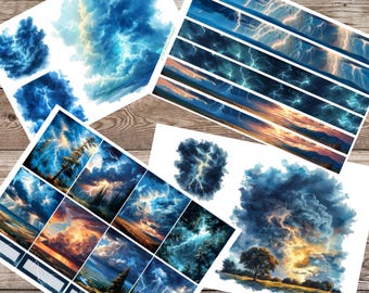 Summer Storm Journaling Stickers Planner Kit