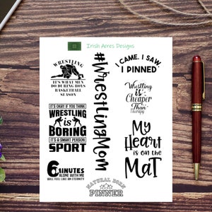 Wrestling Quotes Planner Stickers
