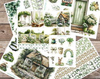 Irish Garden Journaling Stickers Planner Kit