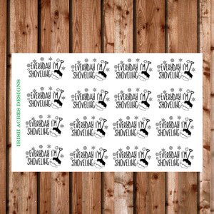 Shoveling Planner Stickers