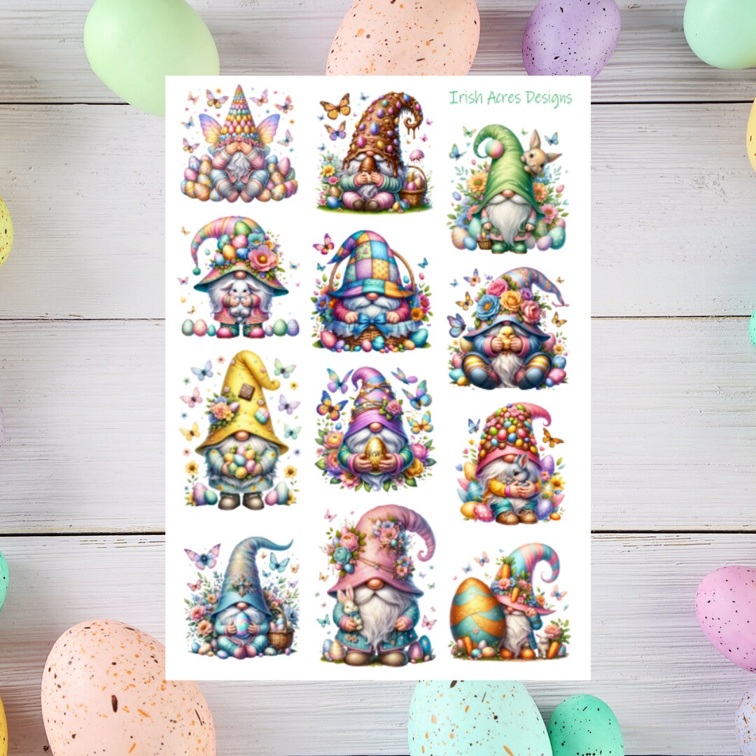Easter Gnomes Deco Planner Stickers - Etsy