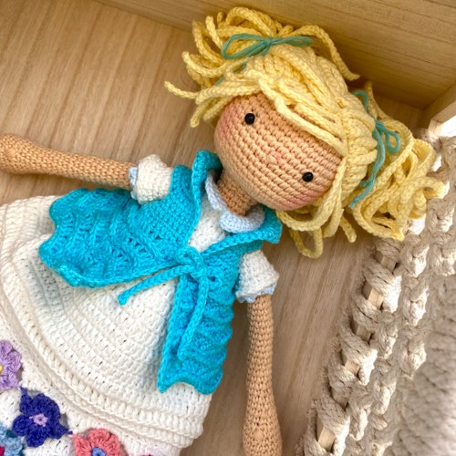 Nice CROCHET ESJA doll. Handmade luxury doll with all the shops details. Ideal gift for girls.