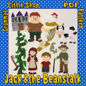 Jack and the Beanstalk Felt Story Pattern - Do It Yourself - PDF PATTERN ONLY