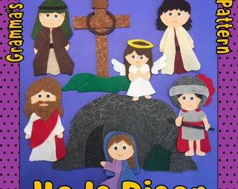 He Is Risen // Easter Felt Story Board  //   PDF Downloadable  Pattern Only