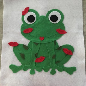 Kiss a Frog Game Felt Pattern for Valentines Day -  PDF PATTERN ONLY